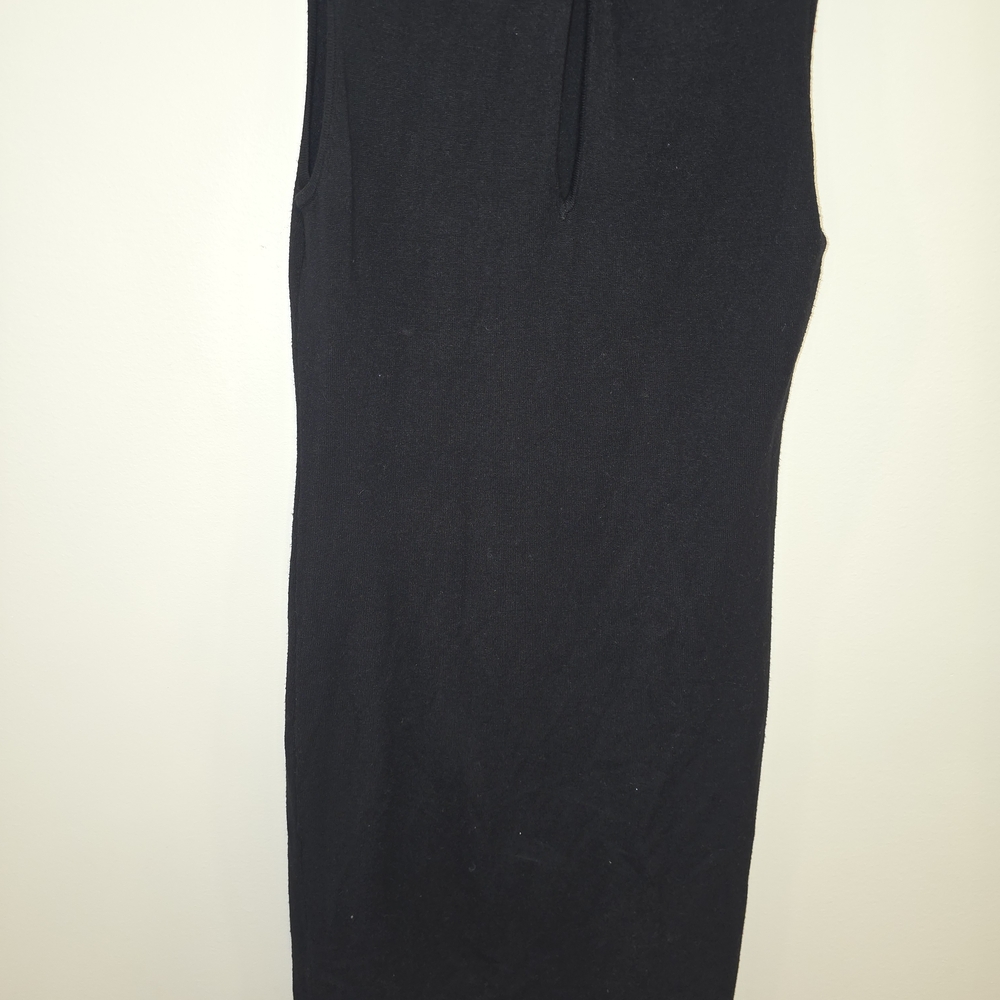 Vince Camuto Black Cutout Long Sweater Dress Size 10 Nwt - Picture 4 of 12